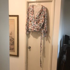 Boden long sleeve wrap top.